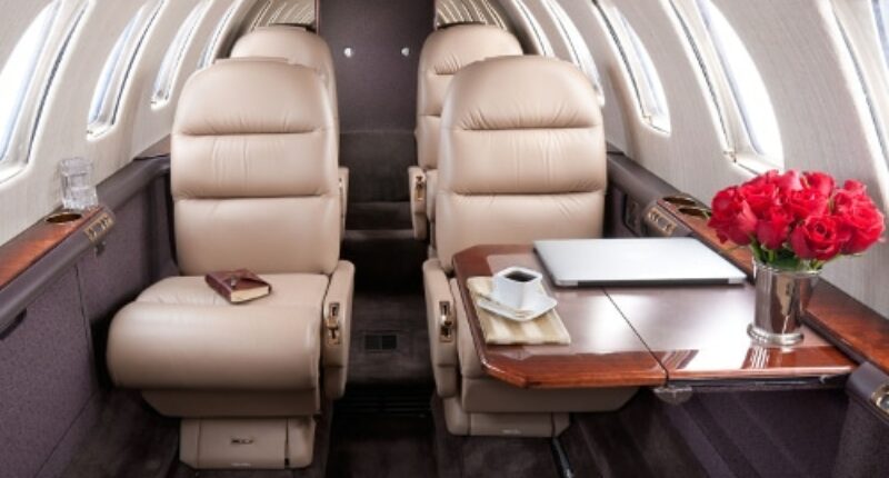 location jet privé intérieur luxueux du Cessna Citation Encore