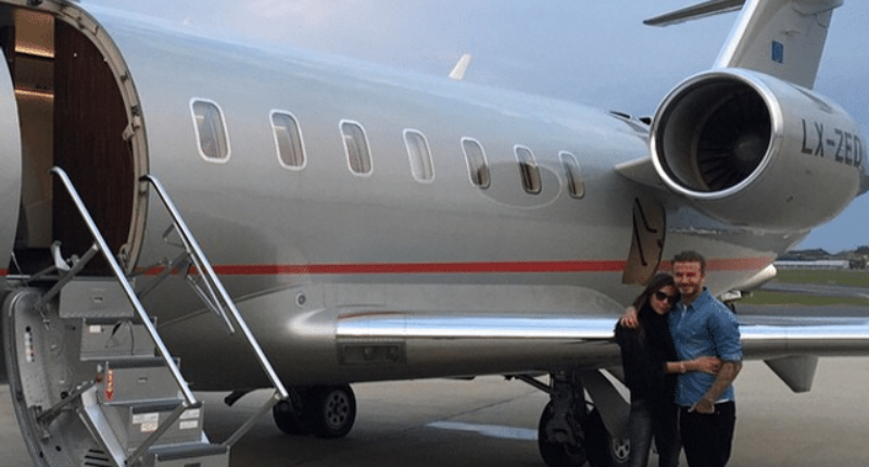 private jet David Beckham