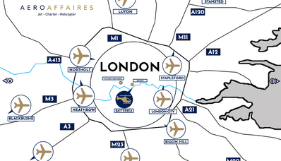 ¿Dónde aterrizar un jet privado en Londres?