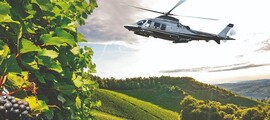 Recorrido en helicóptero por los grandes viñedos italianos